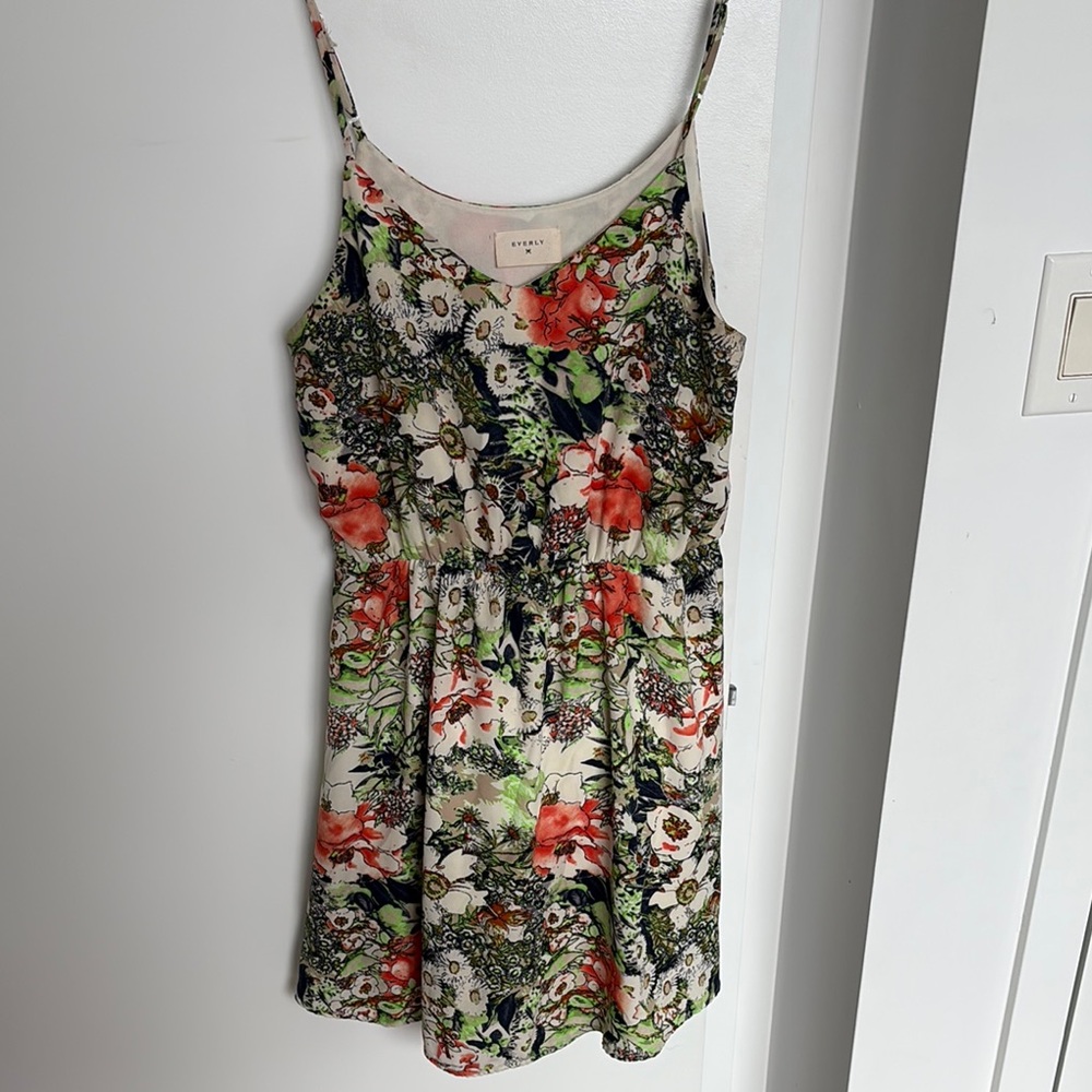Everly Creamy floral Midi Camisole Dress